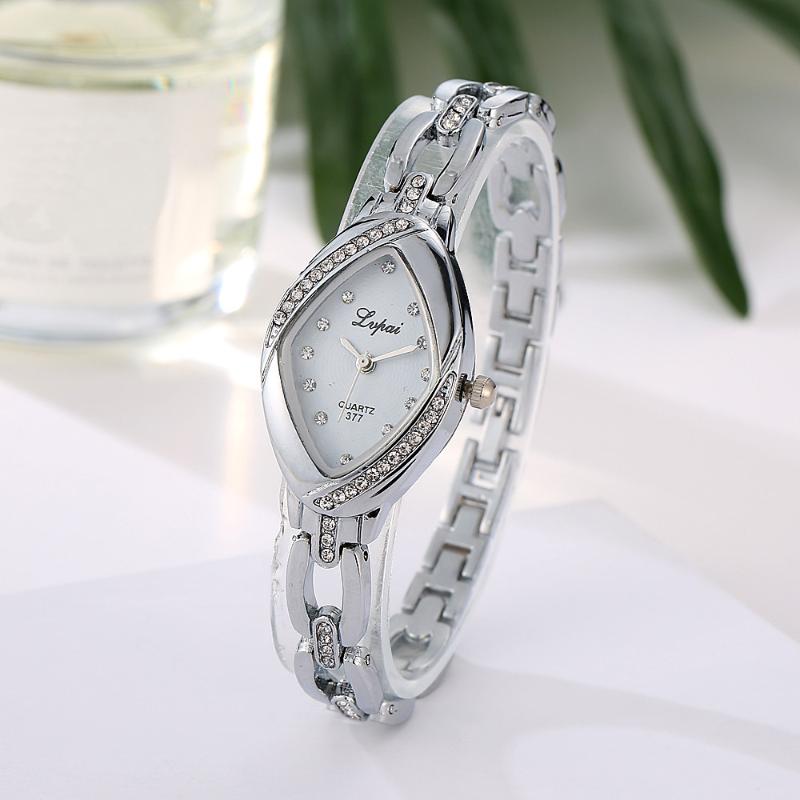 

Wristwatches 2021 Fashion Women Bracelet Watch Luxury Rhinestone Rose Gold Dress Casual Montre Femme