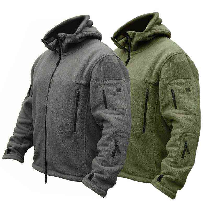 

Winter Airsoft Military Jacket Men Fleece Tactical Army Green Jacket Thermal Hooded Jacket Coat Autumn Outerwear Mens Clothing 211110, Wolf brown