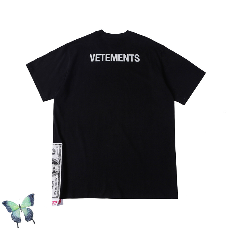 

Men Women T-shirt Banknote Dollar Vetements High Quality Inside Tag