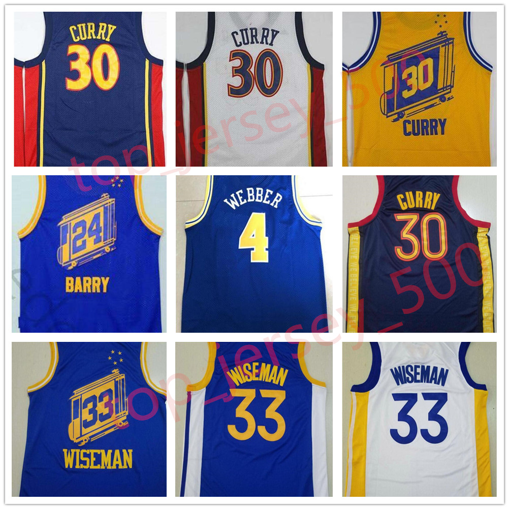 

Retro Vintage Classic Men #24 Rick Barry Chris 4 Webber Tim 10 Hardaway Chris 17 Mullin Basketball Jerseys 30 Curry 33 Wiseman Jersey, As shown in illustration
