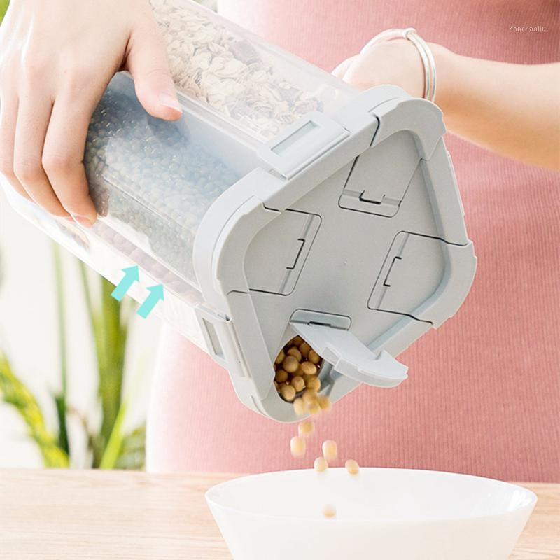 

Storage Bottles & Jars Kitchen Sealed Box Food Cereal Dispenser Tank Moisture-Proof Transparent Organizers