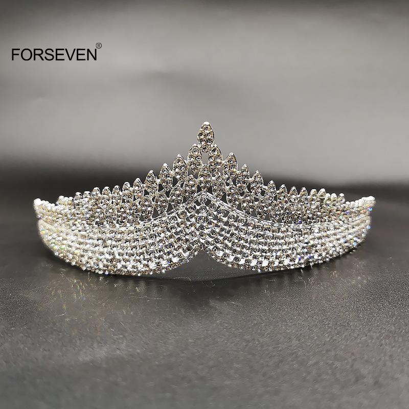 

Hair Clips & Barrettes Women Wedding Crowns Princess Tiara Baroque Crown 2021 Crystal Bridal Accessories