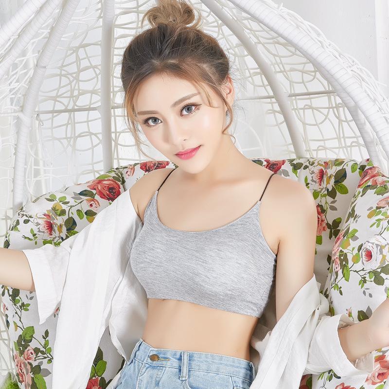 

Camisoles & Tanks Women Sexy Wearing Strapless With Breast Pad The Harness Small Vest Sport Bra, Black