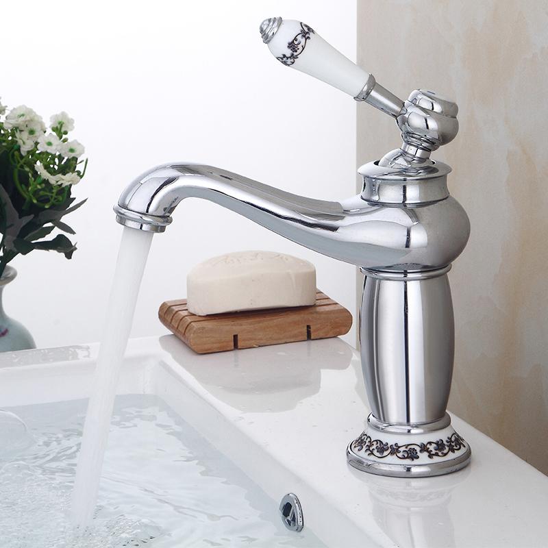 

Bathroom Sink Faucets Basin Brass With Diamond Faucet Chrome Mixer Tap Single Handle And Cold Washbasin Torneiras Banheiro