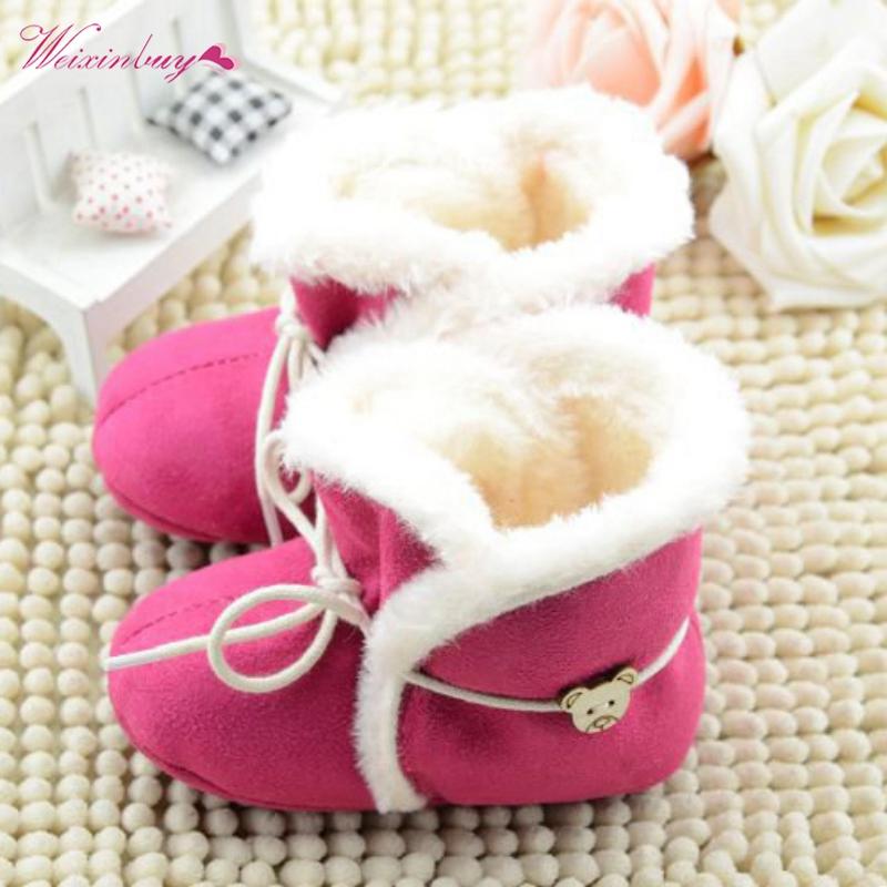 

Baby Girl Winter Thicker Boot Newborn Toddler Kids Walking Snow Warm Shoes 1