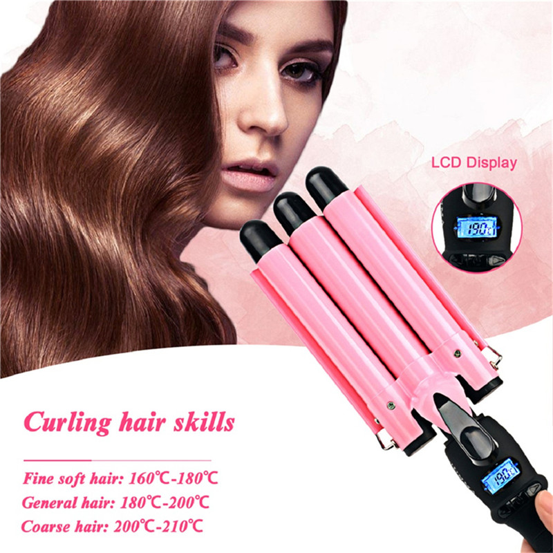 

3 Barrels Hair Curling Iron Automatic Perm Splint Ceramic Hair Curler Hair Waver Curlers Rollers Styling Tools Styler Wand