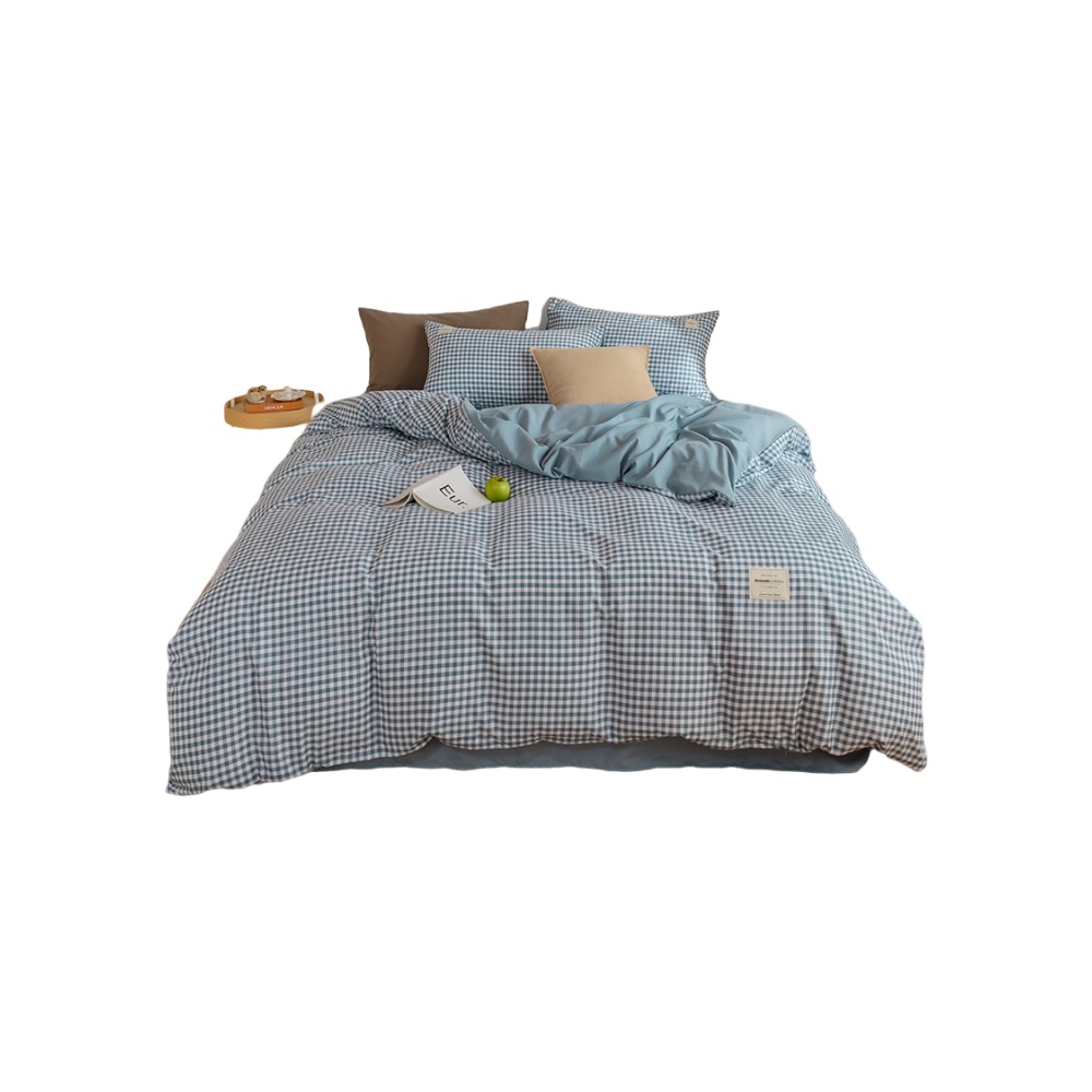 Hot Selling Japanese Style Cloud Cotton Four-piece Set Luxury Bed Sheet Polyester Bedding Suit-image-728874032
