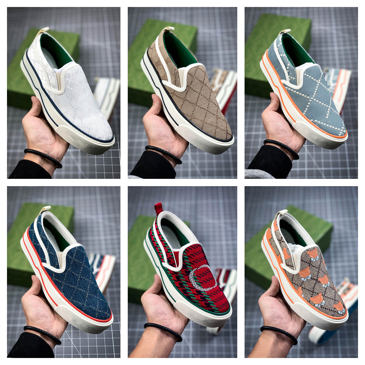 

2021 Hot mens womens Design Tennis 1977 Sneaker with Web Green and Red in cotton Lusso Fashion Casual Trainer design shoes Hococal for men, Cannot be purchased separately.