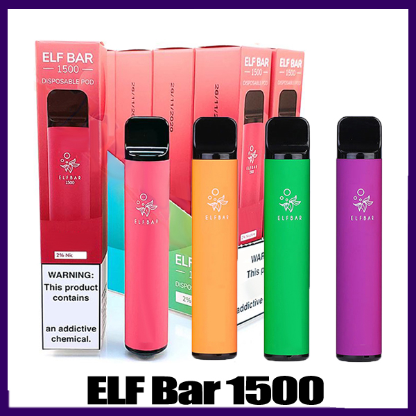 

Elf Bar 1500 Puffs E Cigarette Disposable Vape Pod Device 850mAh Battey 4.8ml Pods vaporizer