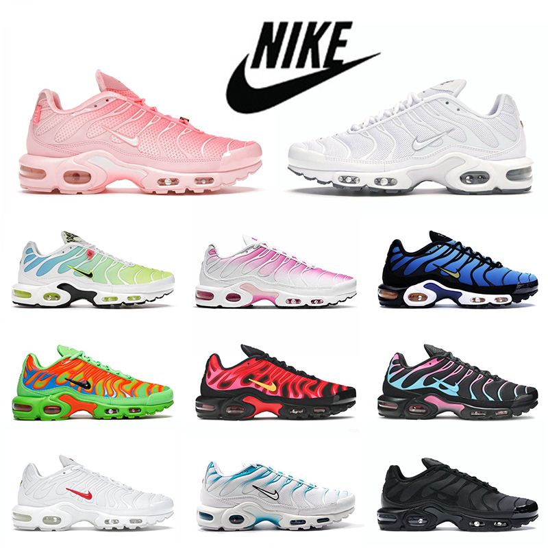 

Nike Air Max Plus Tn Women Men Running Shoes Big Size 46 AirMax Triple White Black City Special ATL Pink Mean Green Supreme University Red Mens Trainers Sneakers, #20 blue silver 40-46