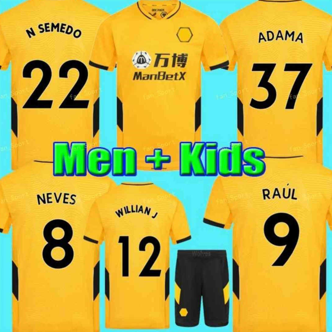 

21 22 tops Wolves Soccer Jerseys SEMEDO RAUL NETO 2021 2022 Wanderers J.OTTO PODENCE Wolverhampton Football Shirts ADAMA Men Kids Kits, Black