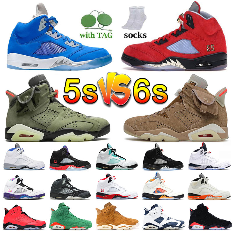 

Classic Jumpman 5s Bluebird 6s British Khaki mens Basketball Shoes UK 5 6 Vintage Jumpman5s Easter Red Suede designer Trainers Gatorade Black Infrared Women Sneaker, 5a22 40-47 island green