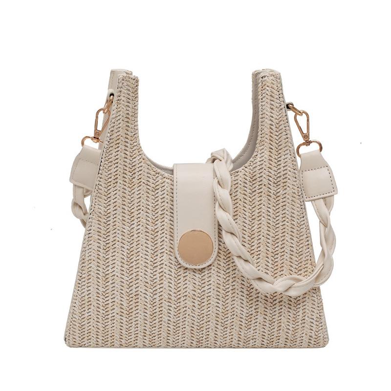 

Summer Straw Armpit Bag For Women 2021 New Designer Travel Beach Bag Casual Ladies Shoulder Bags Handbags Female Luxury Ms Totes, Khaki handbags