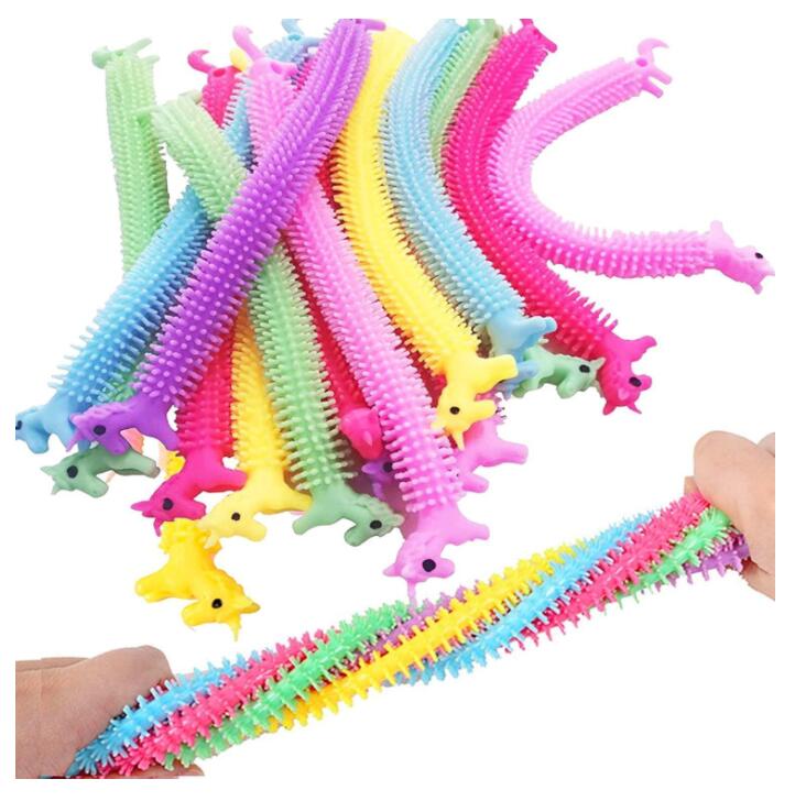 

DHL fidget toys Favor Sensory Toy Noodle Rope TPR Stress Reliever Unicorn Malala Le Decompression Pull Ropes Anxiety Relief For Kids Funny CT30