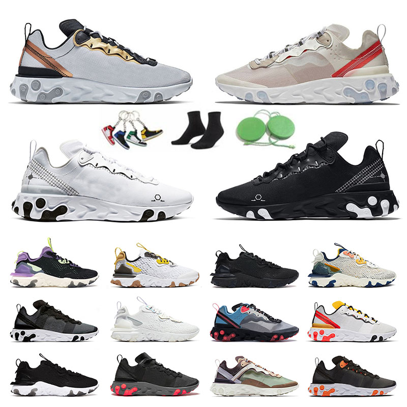 

2022 Top Fashion Women Epic Vision Mens Trainers Running Shoes Worldwide Pack White Honeycomb Triple Black Element 55 87 Runners Sneakers Green Mist Iridescent, D28 white royal red 36-45