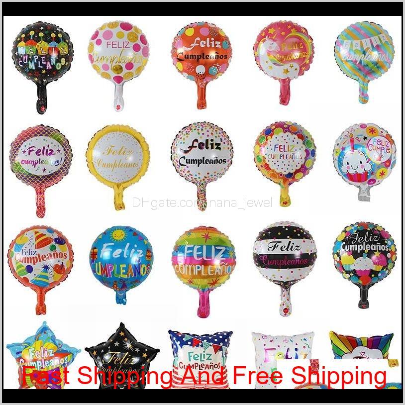 

50/100Pcs 10Inch Spanish I Love You Heart Foil Balloons Feliz Cumpleanos Baloes Birthday Party Decoration Air Globos Supplies 1027 2Tg 5Ts0A