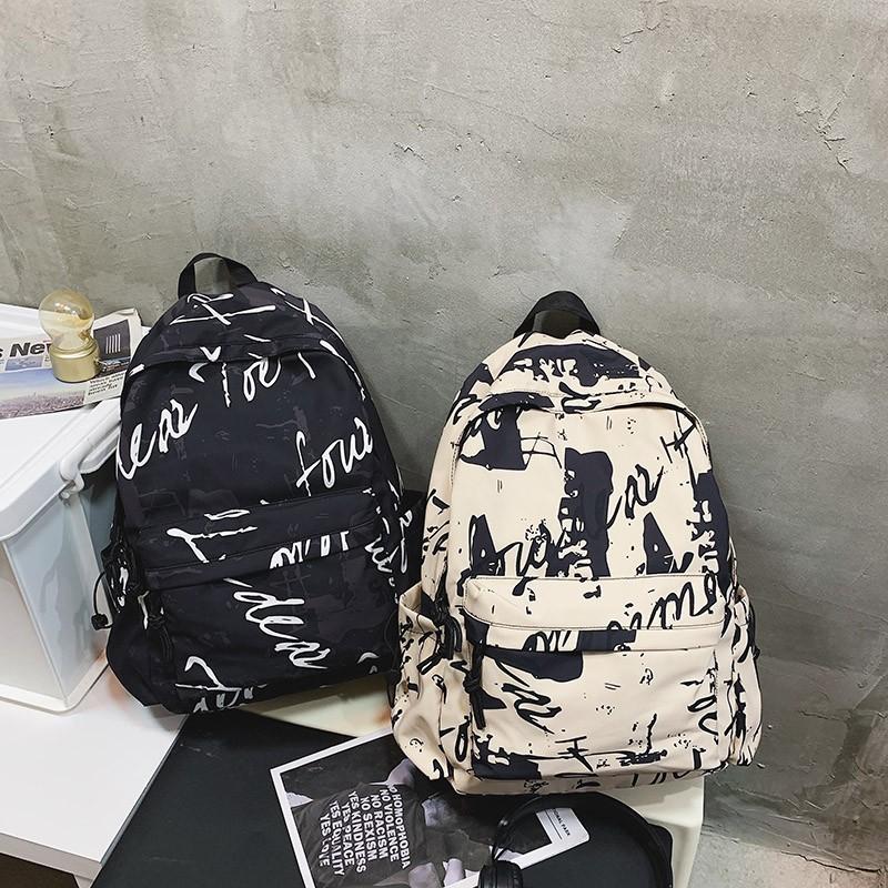 

Backpack Fashion Man's Backpacks Canvas Waterproof Schoolbag For Boy Large-capacity Outdoor Travel 2021 Knapsack, Blue stars