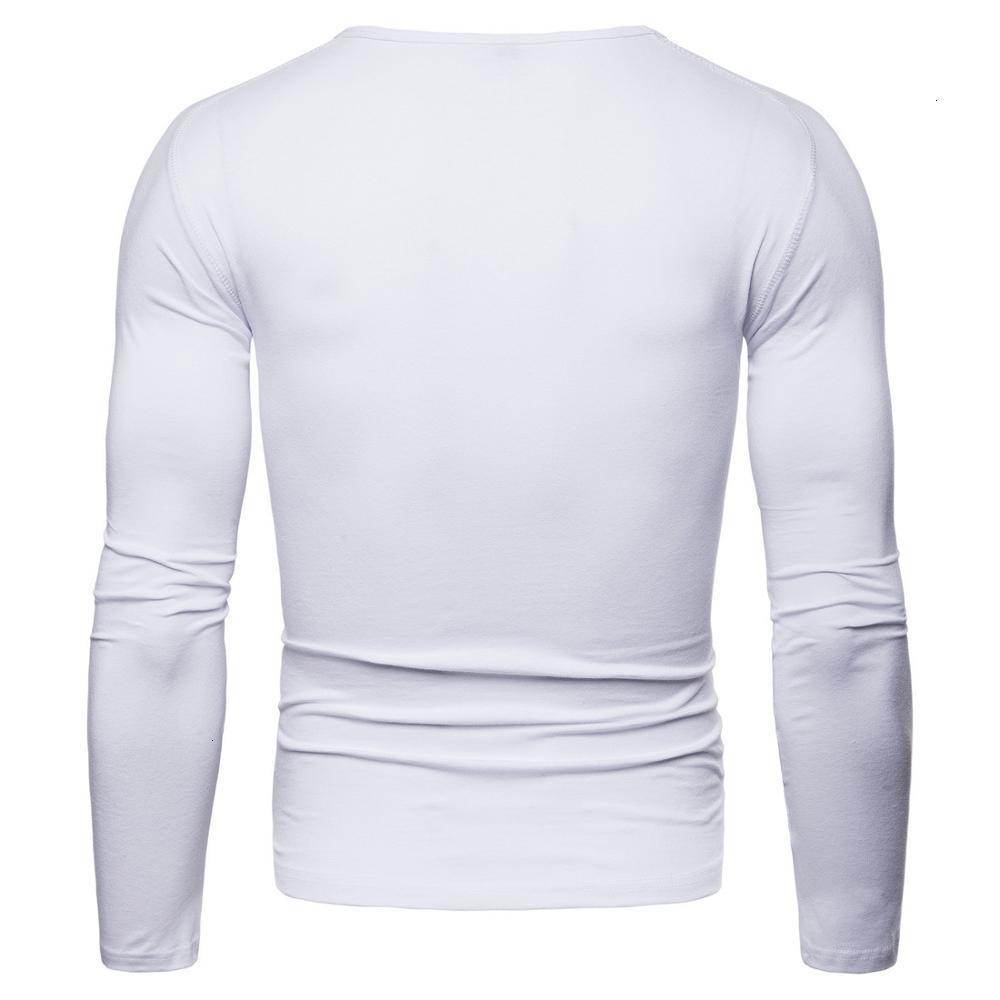 

new 2021 long sleeve men shirts pure cotton casual man t shirt wneu, White;black