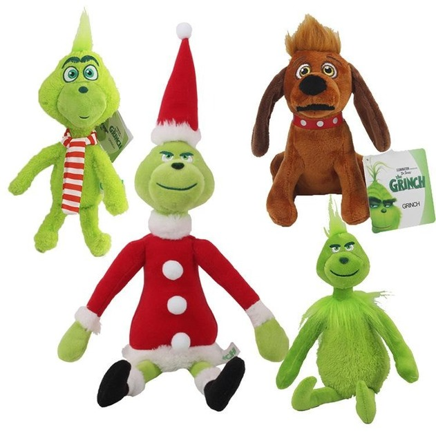 

High Quality 100% Cotton 11.8" 30cm How the Grinch Stole Christmas Plush Toy Animals For Child Holiday Gifts Wholesale