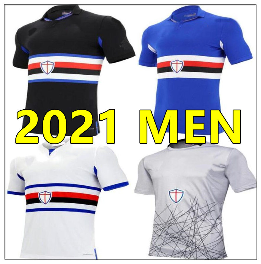 

2021 Sampdoria soccer jersey home away maillot de foot calcio Murillo Linetty Jankto Yoshida Maroni Gabbiadini football uniform shirts, Men