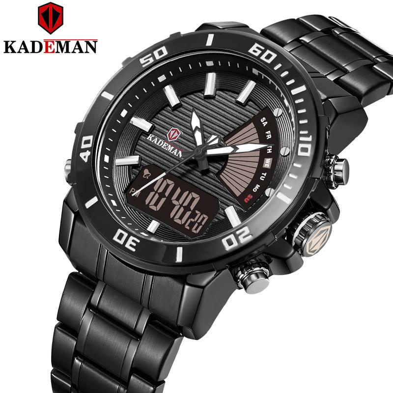 

Wristwatches Kademan Men's Watches Classic Calendar Stainless Steel Watch Relogio Masculino Quartz Wristwatch Luminous Saati Hours, K9043sbws
