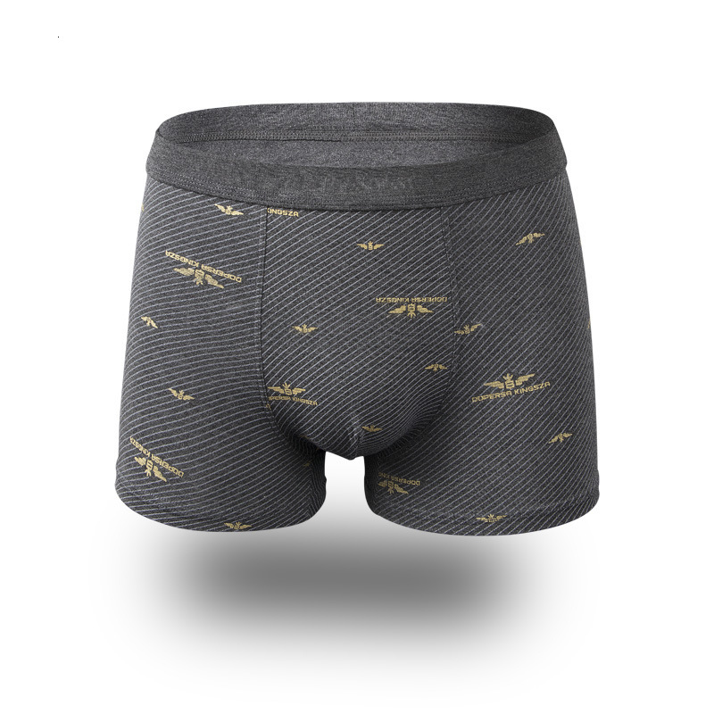 

2021 New 4pcs/lot Men Modal Mid Waist Striped Underwear Boxers Lift the Hips Male Panties Absorb Sweat Mens Gift Boxer Breathable Up0y, 8002