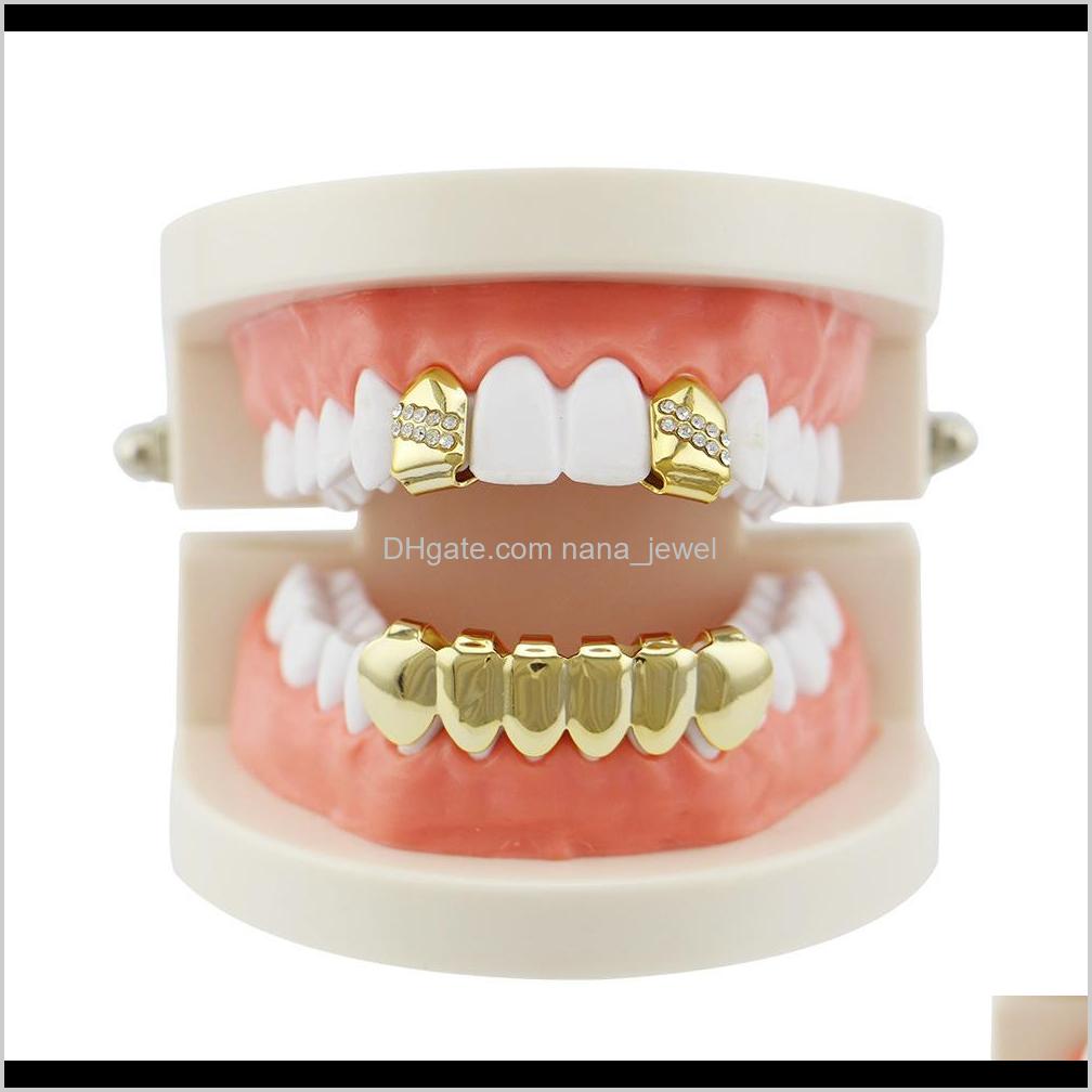 

Fashion Gold Teeth Grills Hip Hop Single Tooth Clips Top Bottom Grills Dental Men Women Vampire Teeth Caps Party Jewelry 0U0Ry Mnqem, Black