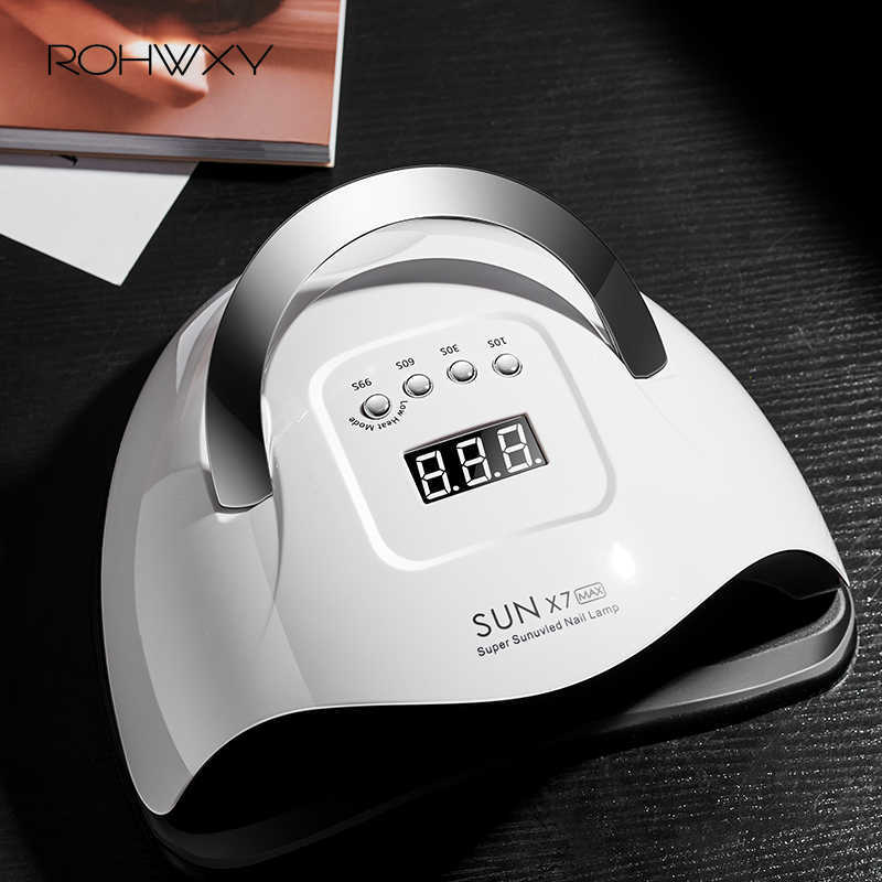 

ROHWXY Nail Lamp For Manicure Tools LED Nail Dryer Machine For Curing Gel Polish 104W Timer Smart Ice Lamp For Nails Art Design 210608, 48w star 1 pink
