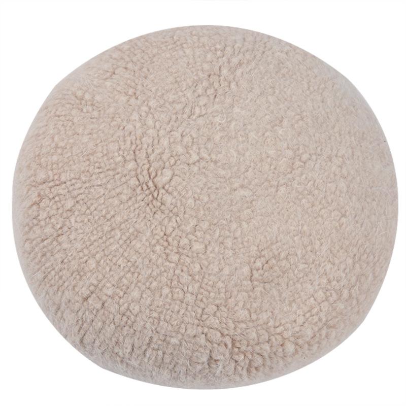 

New Fashion Berets Women Handmade Beret Hat Female Autumn Wool Felt Solid Colors Painter Cap Warm Thick Pea Sboy Outdoor Walking, Red