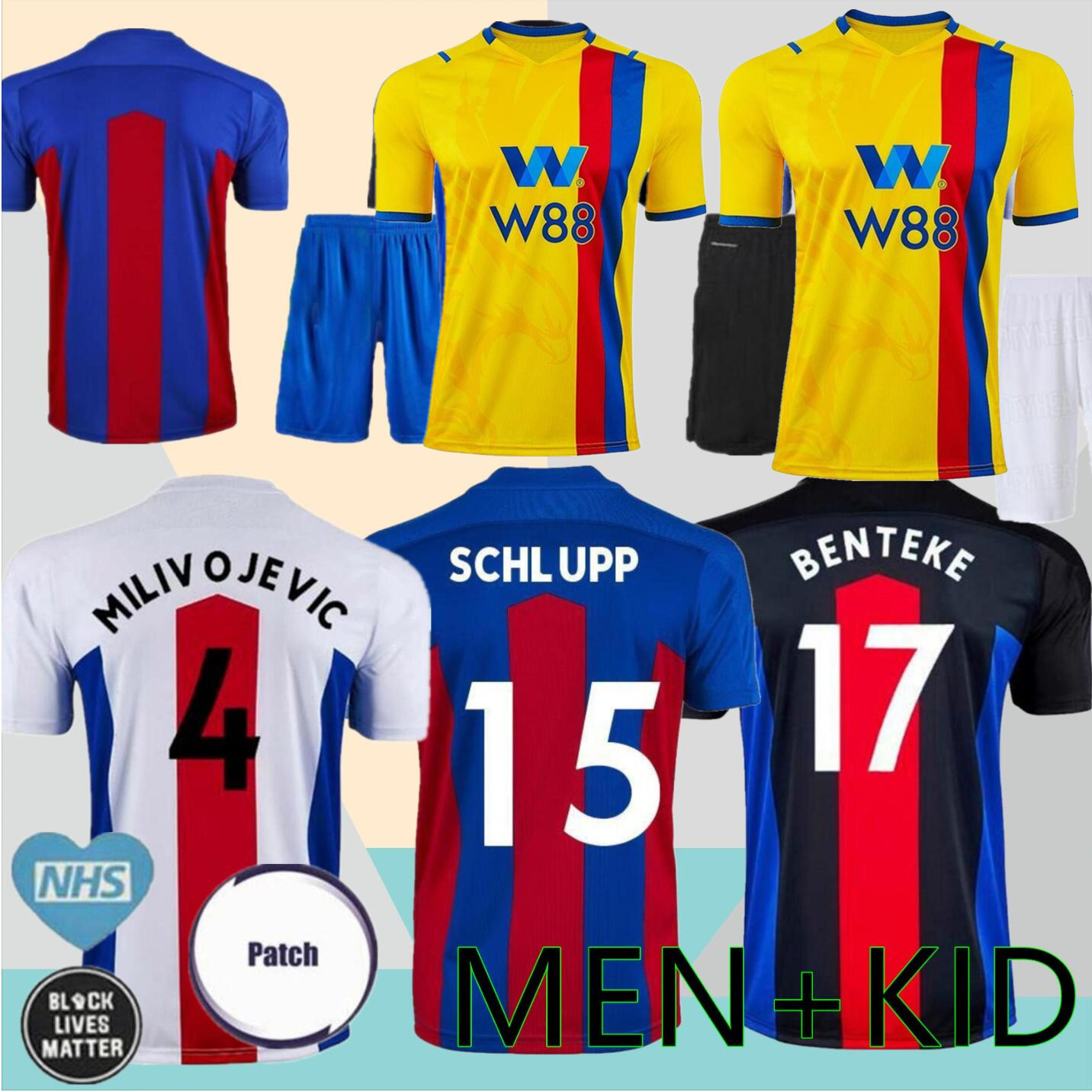

20 21 CPFC Soccer Jerseys TOWNSEND 2021J.AYEW MILIVOJEVIC ZAHA Football Shirt set MEYER McCARTHY SCHLUPP Men Kids Kit uniform RED, 21/22