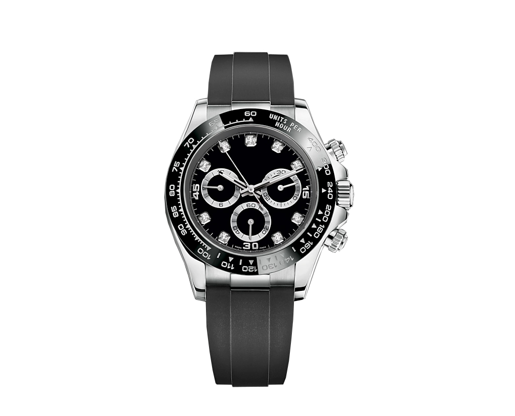

20 color Watch Diamond black 40mm Rubber Strap Watch Men All Subdials Work Function Automatic watch Mechanical for men Best Wish Gift, 18