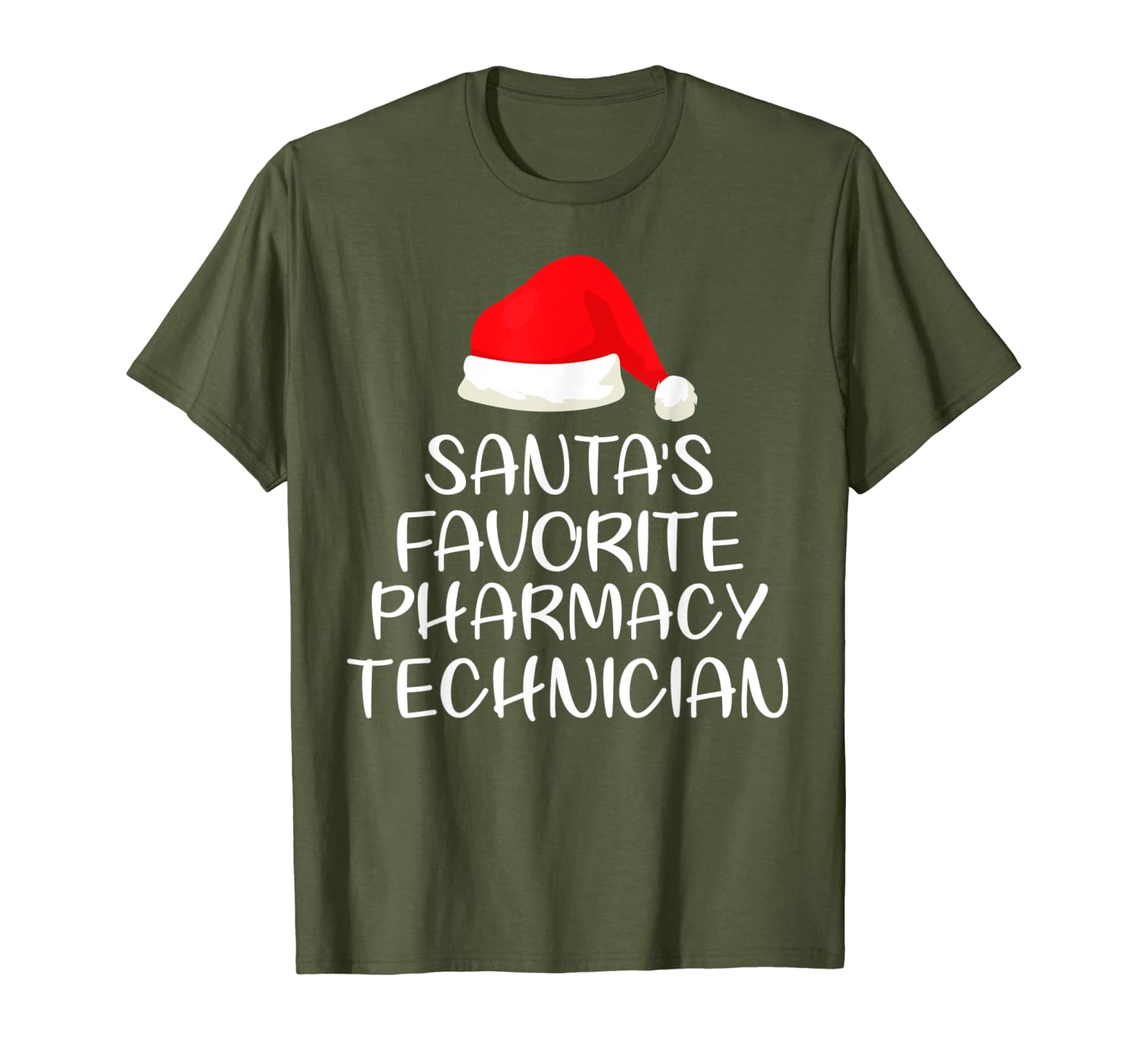 Santa&#039;s Favorite Pharmacy Technician Matching Family Xmas T-Shirt-image-703235055