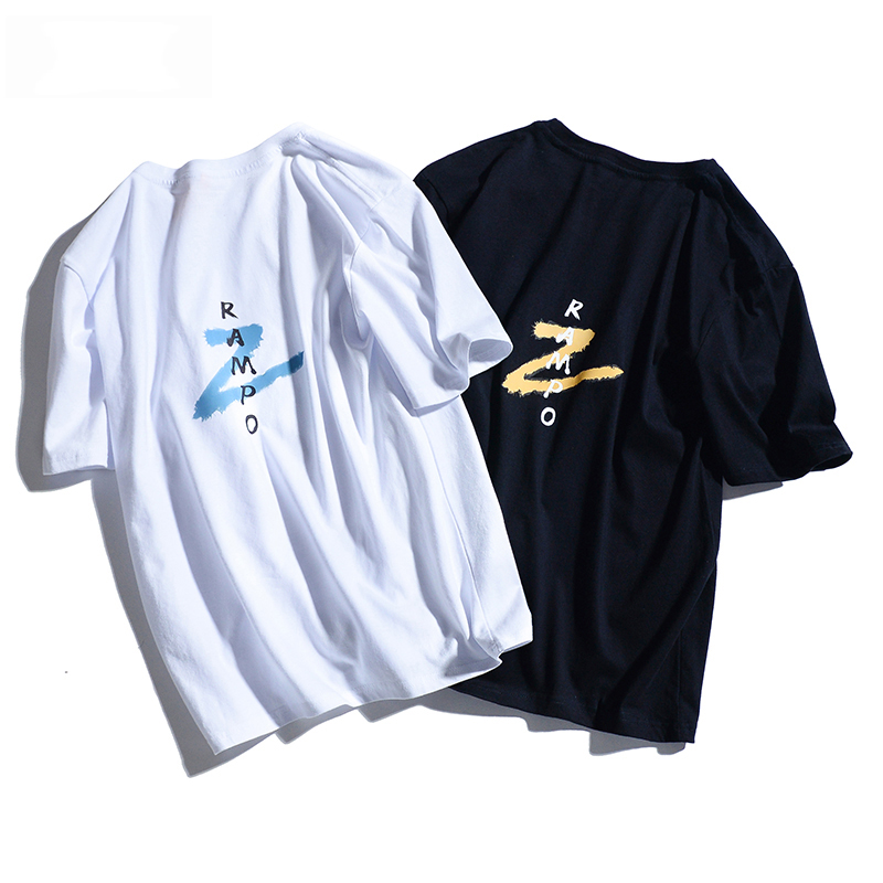 

The Classic Clothe Loose Breathable Men's T-Shirts Reflective Stamping Letters Pure Trend Tess Cotton with Short Sleeves Tops, Style 3