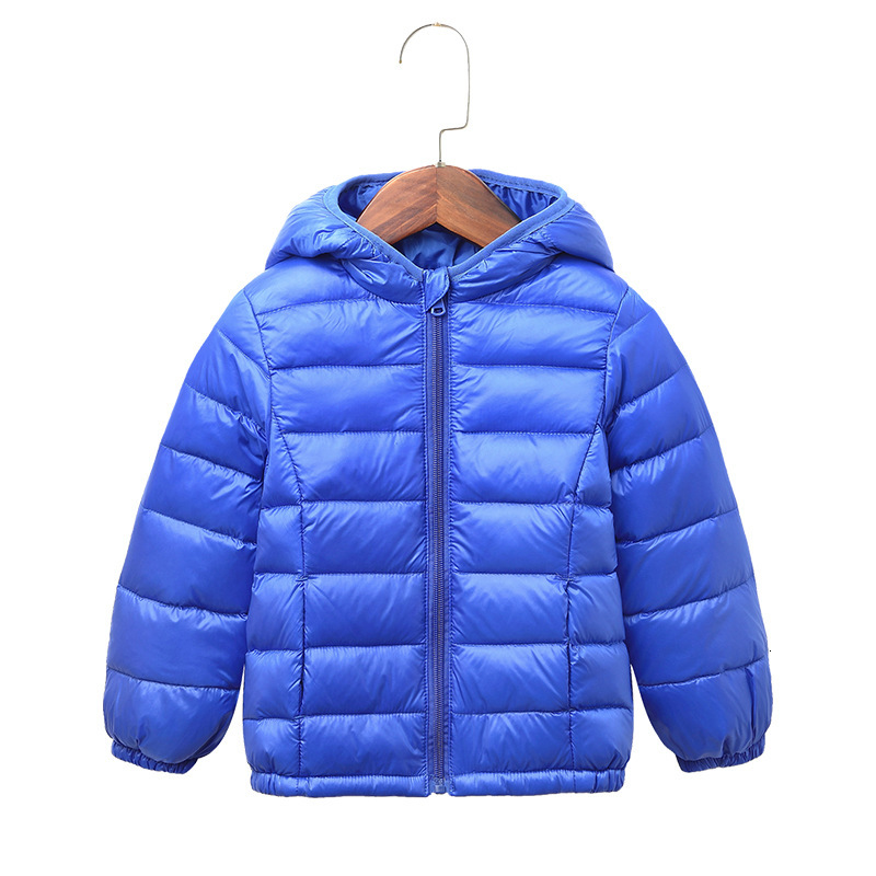 

2021 New Winter White Duck Down Hoodies Fashion Windproof Hooded Warm Kids Jackets Coats Yl32, Sky blue