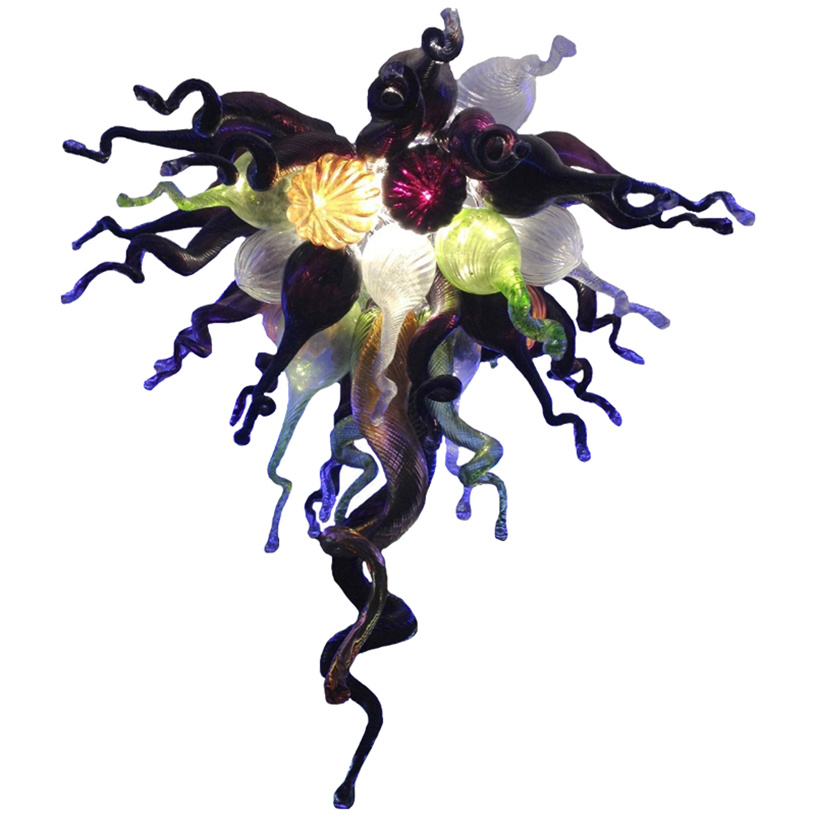 

Art Deco Lamps Led Chandeliers 24 By 32 Inches Multicolor Pendant Lights Lamp Hand Blown Glass Chandelier Indoor Lighting