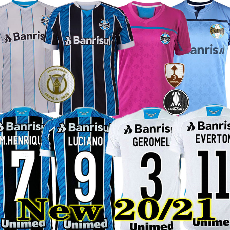 

Top Thai quality 20 21 Gremio home 3RD soccer jersey Guild GIULIANO 2020 2021 RAMIRO Geromel LUAN MAICON Fernandinho away football shirt, 20 21 gk
