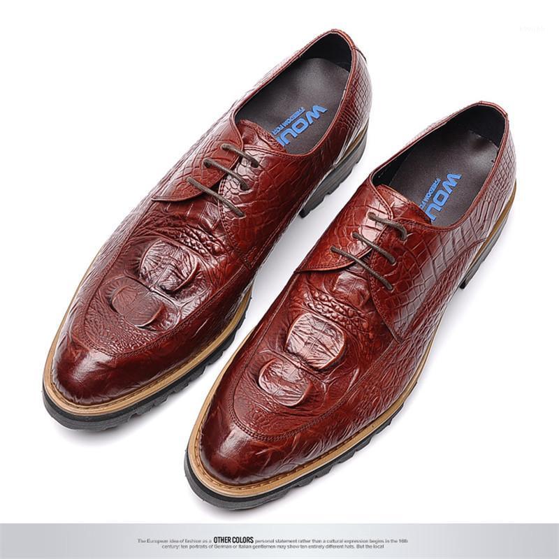 

Pointed Toe Leather Shoes Men, Cowhide British Fashion Platform, Business Formal Men's Dress, Black