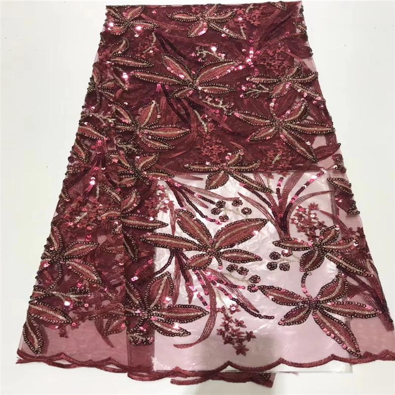 

royal blue New Fashion French Style sequins Nigeria Bridal Embroidered Tulle Fabric 3d African Laces