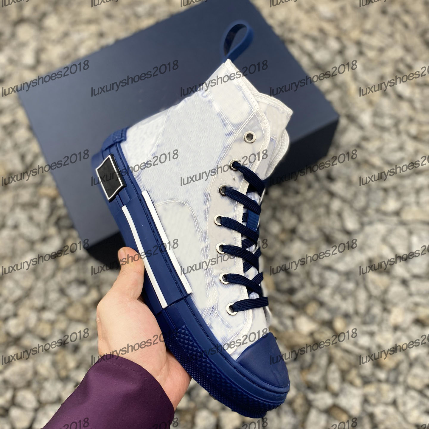 

2020 Womens Mens Casual Shoes Sneaker Embroidery Technical Canvas High-Top Shoes Popular Dress Trainers Sneaker Chaussures, Black