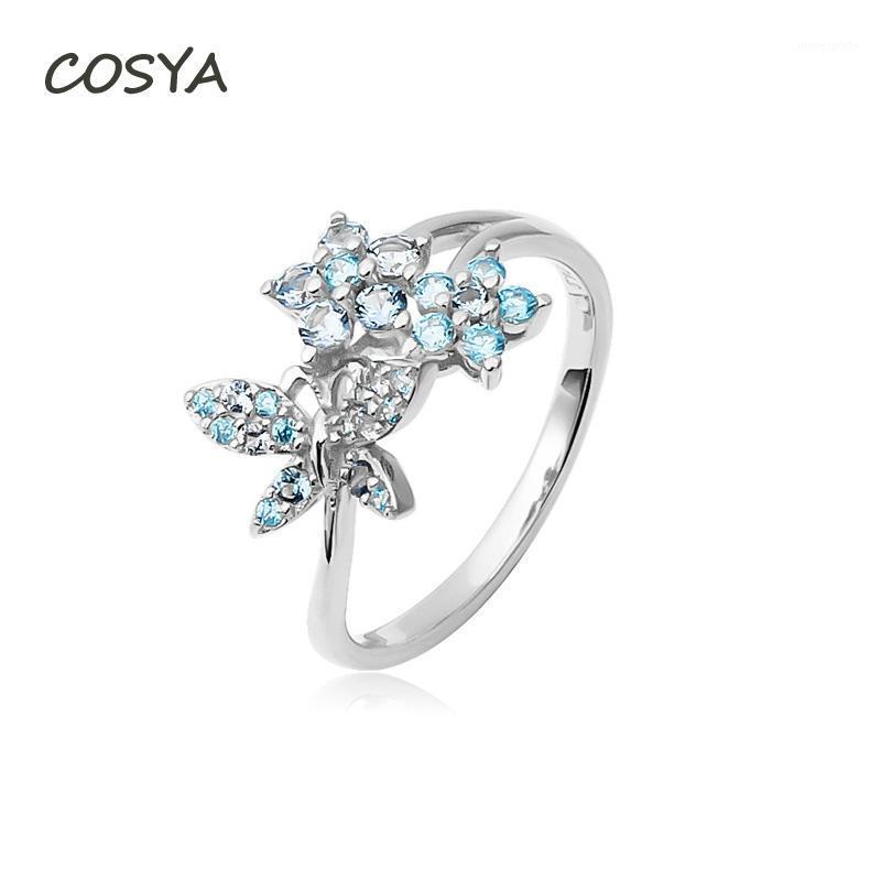 

Cluster Rings COSYA 100% 925 Sterling Silver Topaz Rose Gold High Carbon Diamond Engagement Dragonfly Shape Fine Jewelry Wholesale1
