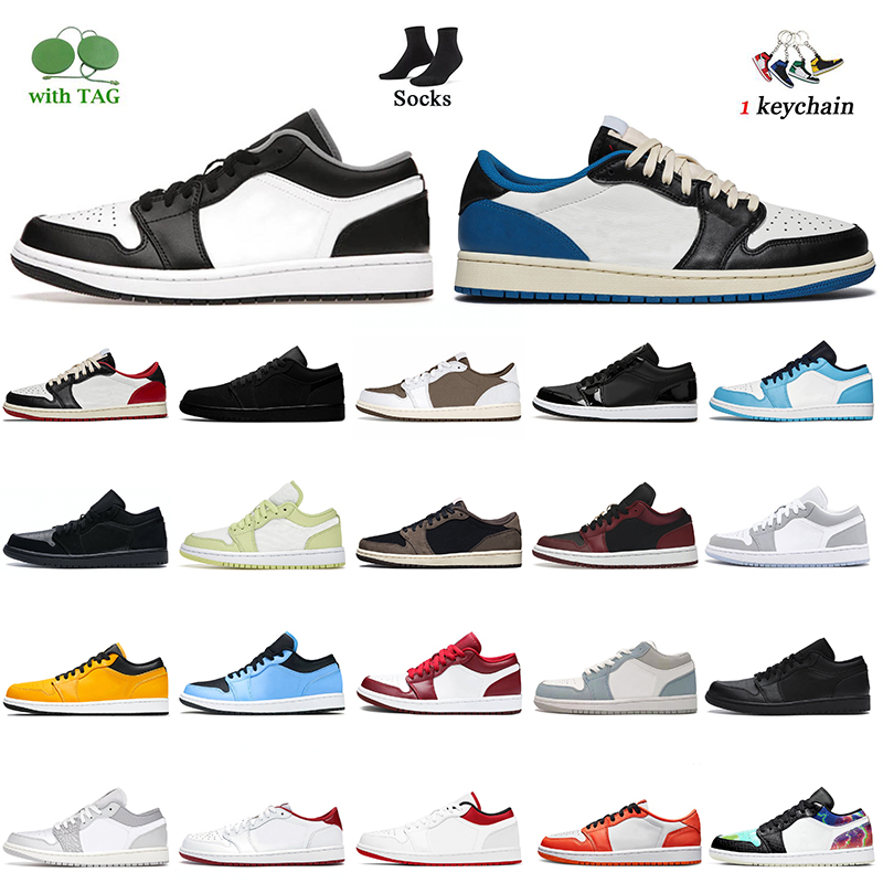 

1s Low Women Mens Basketball Shoes Fragment Cactus Jacks Black White Junpman 1 Sneakers Carbon Fiber All-Star Smoke Grey Elephant Hyper Royal Limelight UNC Trainers, B22 low limelight 36-45