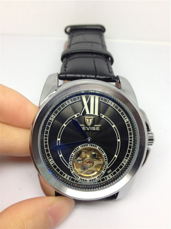 Fashion Style TEVISE men's watch Luxury mechanical automatic watch for men flywheel black Face TE16-image-660465957