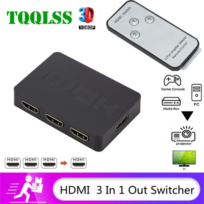 

Audio Cables & Connectors 3D Mini 3 Port -compatible Switch 1.4b Switcher Splitter 1080P In 1 Out Hub For DVD HDTV Xbox PS3 PS4