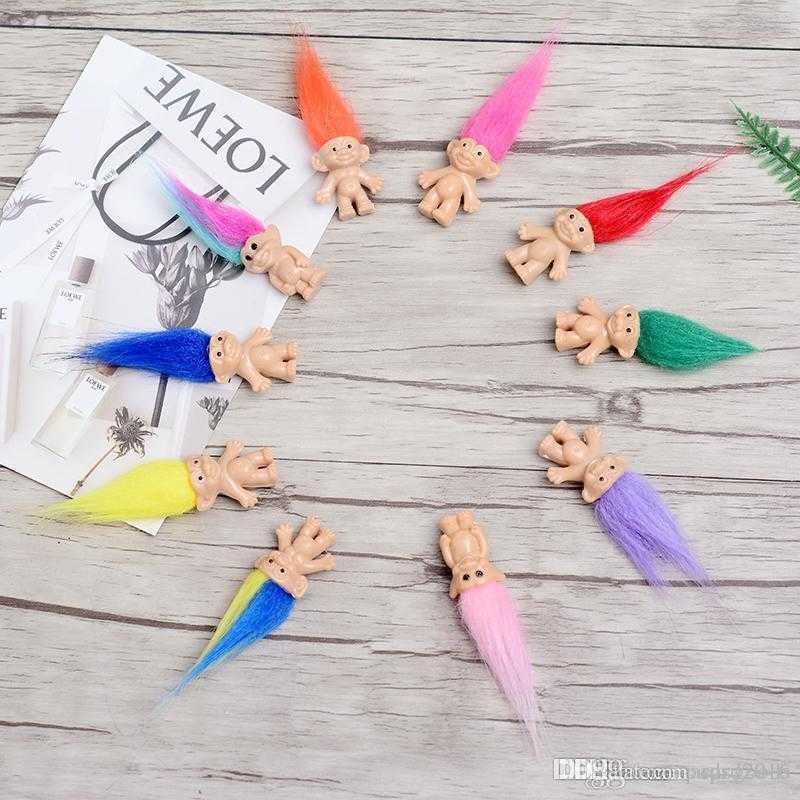 

Colorful Hair Troll Doll Family Members Daddy Mummy Baby Boy Girl Leprocauns Dam Trolls Toy Gifts Happy Love Family
