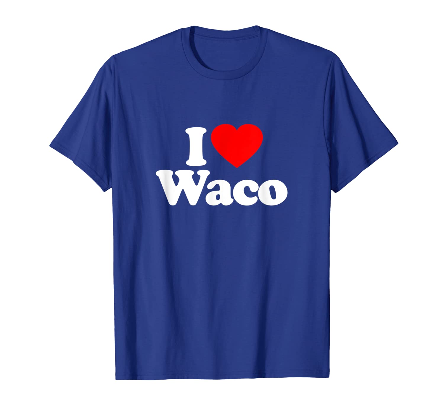 

i love waco heart souvenir funny t-shirt, White;black