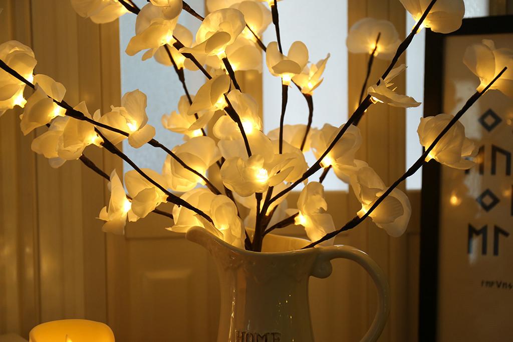 

Phalaenopsis Tree Branch Light Floral Lights Home Christmas Party Garden Decor Led Bulb Home Decorative Fake Flowers #srn