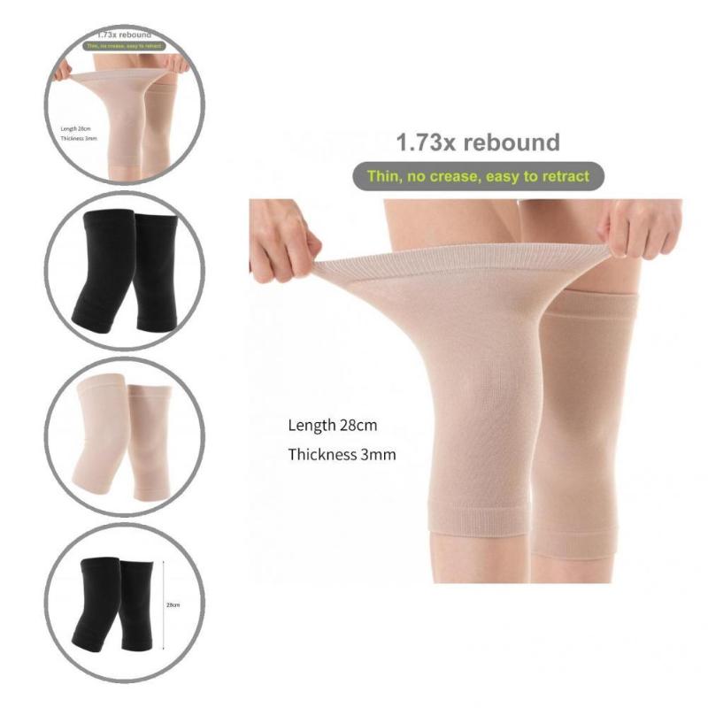 

Elbow & Knee Pads Brace Comfortable Great Wide Application Knitted Compression Support, Black;gray