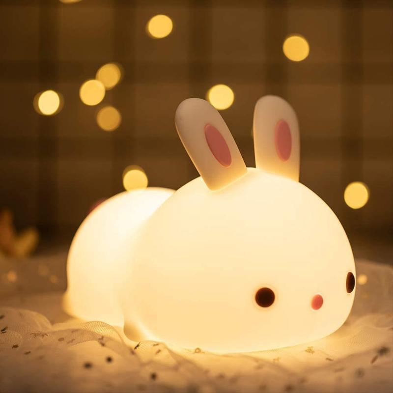

Night Lights Cute Children Light Kids Silicone Bedroom Desk Bedside Touch Lamps Birthday Gift Home Room Decoration