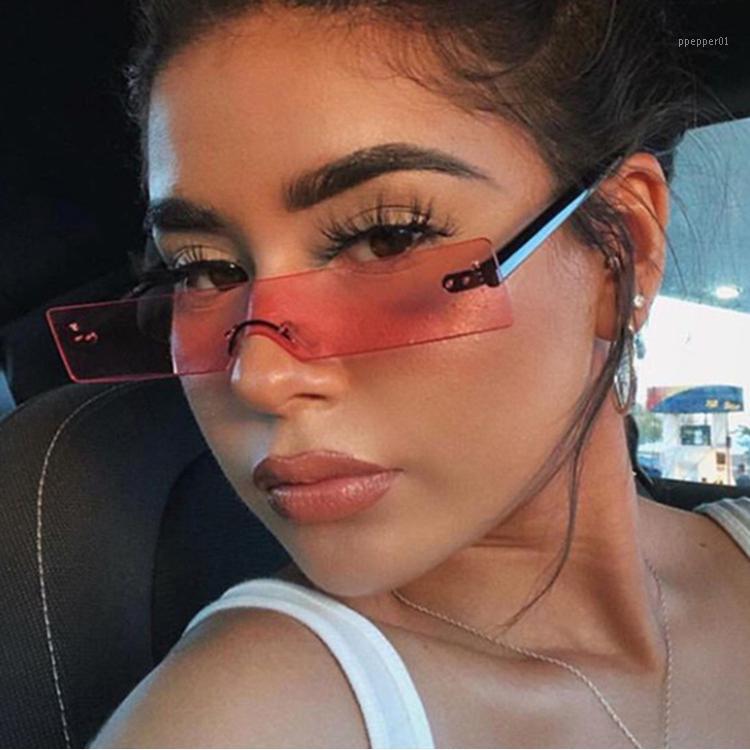 

Women's Sunglasses Brand Design Square Piece Ocean One-piece Small Frame Woman