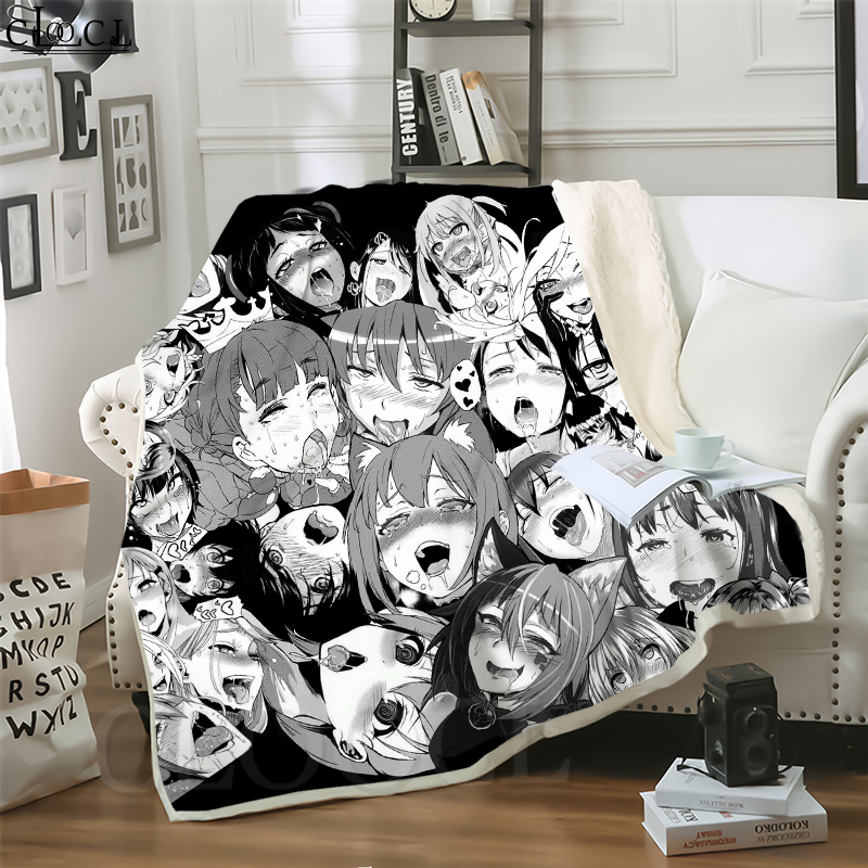 

CLOOCL New Ahegao Endless Expression 3D Print Casual Style Conditioning Blanket Sofa Teens Bedding Throw Blankets Plush Quilt